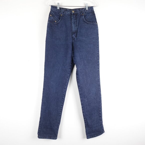 Vintage Nevada High Waist Mom Jeans Women's 12 (28x32) 100% Cotton Tapered Leg - Picture 1 of 10